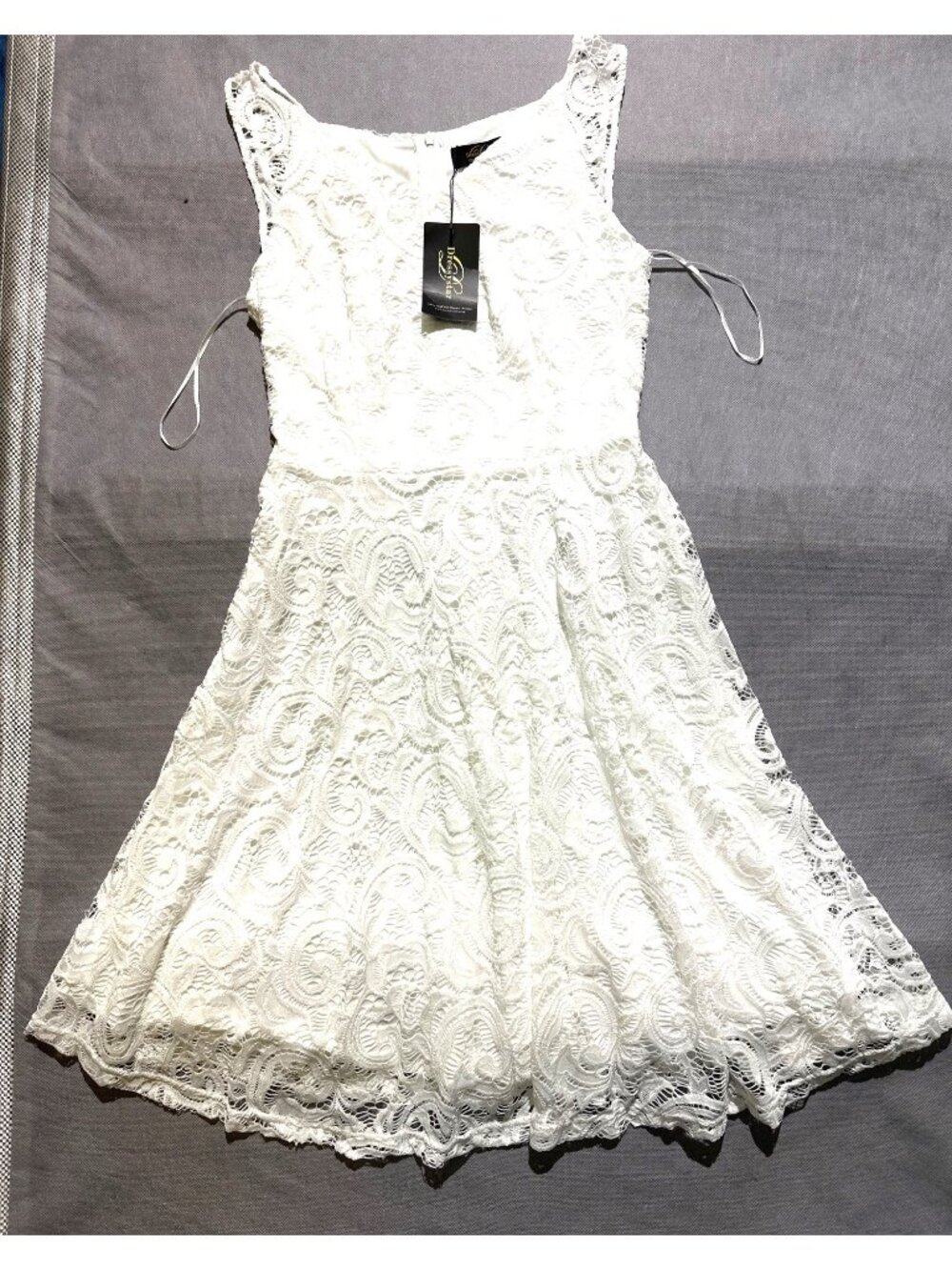 The Dressystar white lace skater dress